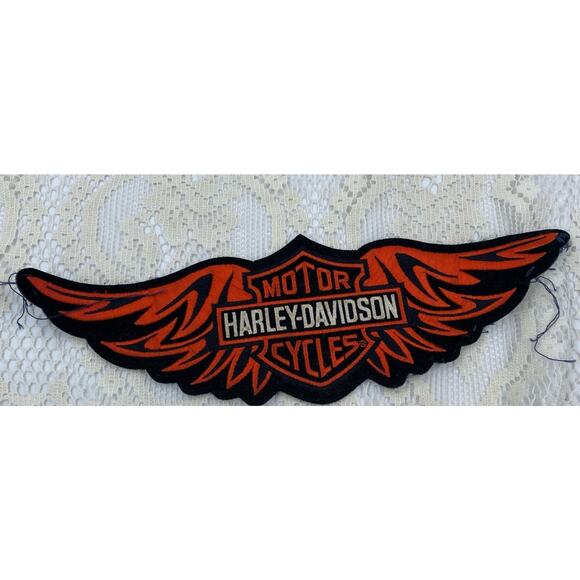 HARLEY DAVIDSON MOTORCYCLES Embroidered Iron/Sew On Patch 12”x4” - Picture 2 of 4